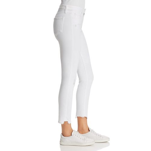  PAIGE Hoxton Ankle Skinny Jeans in Crisp White Destructed