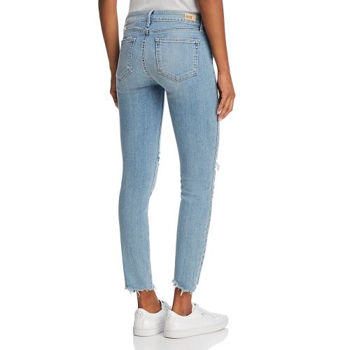  PAIGE Hoxton Ankle Skinny Jeans in Janis Destructed