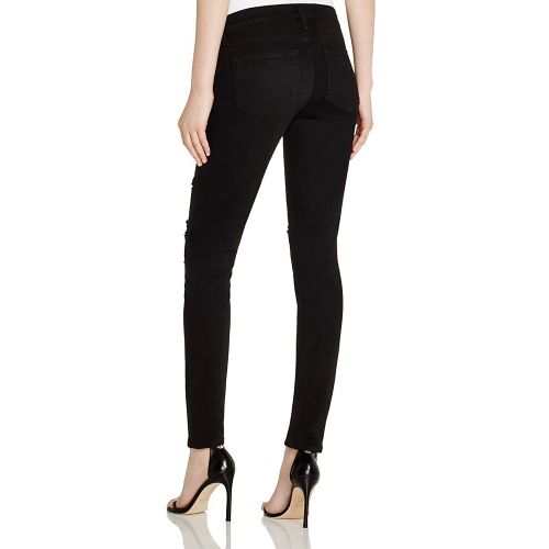  PAIGE Paige Denim Verdugo Skinny Maternity Jeans in Black Shadow Destructed