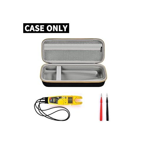  Case Compatible with Fluke T5-1000/ T5 600/ T6-1000/ T6 600 Electrical Voltage, Continuity and Current Tester Meter Organizer Holder - Gray (Box Only)