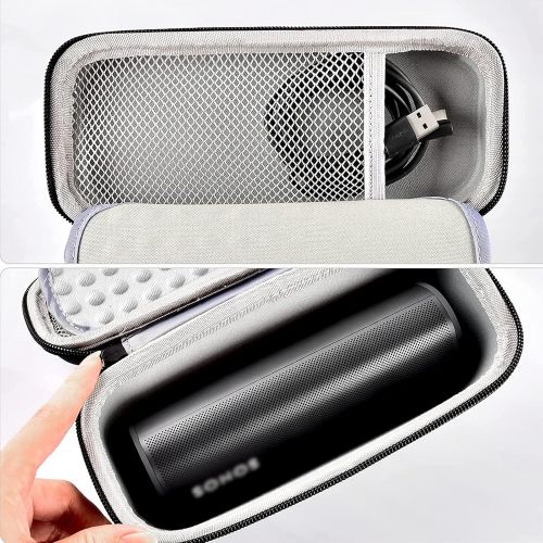  PAIYULE Speaker Case Compatible with Sonos Roam WLAN & Bluetooth Portable Smart Speaker, Travel Carrying Protective Holder Box for Roam Smart Speaker Accessories -Black, Box Only