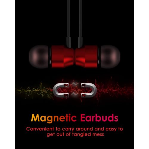  [아마존 핫딜]  [아마존핫딜]PALOVUE Earflow in-Ear Lightning Headphones Magnetic Earphones MFi Certified Earbuds with Microphone Controller Compatible iPhone X/XS/XS Max/XR iPhone 8/P iPhone 7/P (Metallic Red