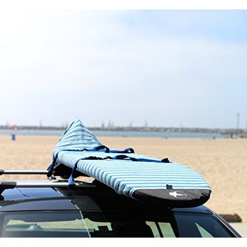  PAMGEA Surfboard Sock Cover (Aqua) - Lightweight Board Bag (Shortboard, Longboard, and Hybrid)