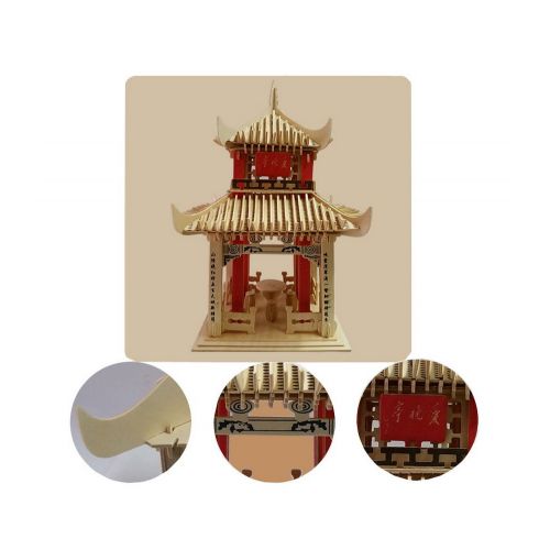  PANDA SUPERSTORE The Chinese Pavilion Three-Dimensional Building of Manual Assembly Wooden Model