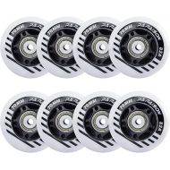 PAPAISON 8 Pack 70mm Light up 82A Inline Skate Wheels with ABEC-7 Bearing，for 306 Model