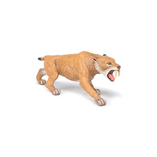 파포 Papo Collectable Model Animal Toy - Smilodon Saber-toothed Tiger - Prehistoric Figure