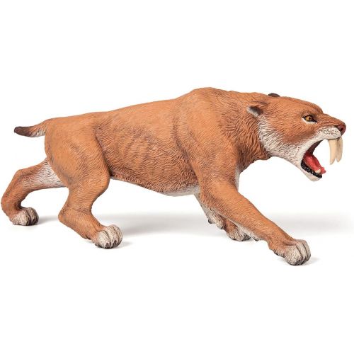 파포 Papo Collectable Model Animal Toy - Smilodon Saber-toothed Tiger - Prehistoric Figure