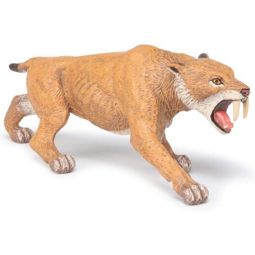 파포 Papo Collectable Model Animal Toy - Smilodon Saber-toothed Tiger - Prehistoric Figure