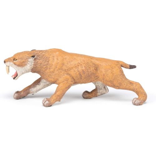 파포 Papo Collectable Model Animal Toy - Smilodon Saber-toothed Tiger - Prehistoric Figure