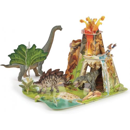 파포 Papo The Land of Dinosaurs Playset, Multicolor
