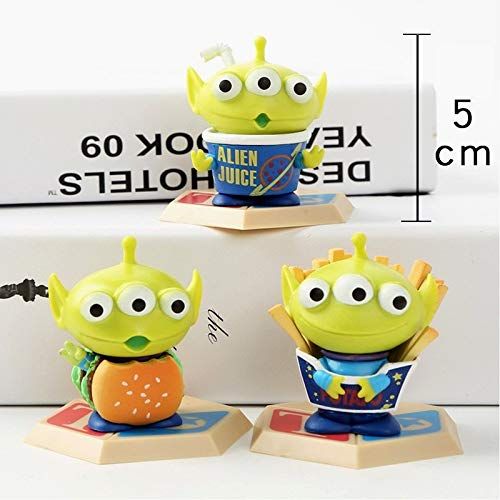  PAPRING Set 3 Toy Toys Action Figure 2 inch Hot PVC Figures Buzz Lightyear Little Green Men Sheriff Woody Jessie Small Model Mini Doll Christmas Halloween Birthday Gift Cute Collec