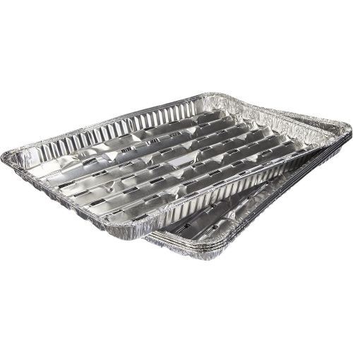  Papstar Alu-Grillschale, Aluminium, Silber, 34x23x2.5 cm, 5 Stueck