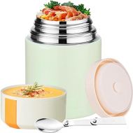 PARACITY Soup Thermo for Hot Food Adults 27oz, Vacuum Food Thermo of 316 Stainless Steel, Wide Mouth Insulated Food Container with Spoon (Green)