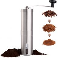 PARACITY Manual Coffee Bean Grinder Stainless Steel Hand Coffee Mill Ceramic Burr for Aeropress, Drip Coffee, Espresso, French Press, Turkish Brew, coffee gift