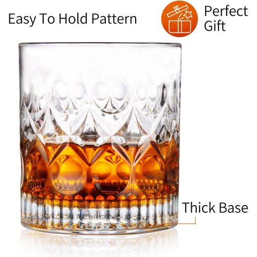  [아마존베스트]PARACITY Whiskey Glass Set of 2 Mountain Crystal Wedge Glass Old Fashioned Tasting Tumblers Funny Gift Box for Dad