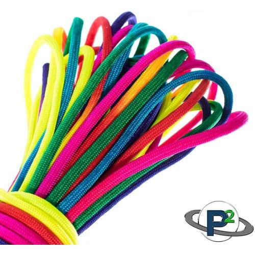  [아마존베스트]PARACORD PLANET Rainbow Dye Cord 101 Feet