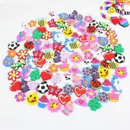 [아마존베스트]PARK AVE 100 Silicone Charms - Variety Pack - Compatible with All Common Bracelet Rubber Band Loom Kits - Colorful Assorted Designs for Childrens Jewelry, Arts & Crafts, Party Favo