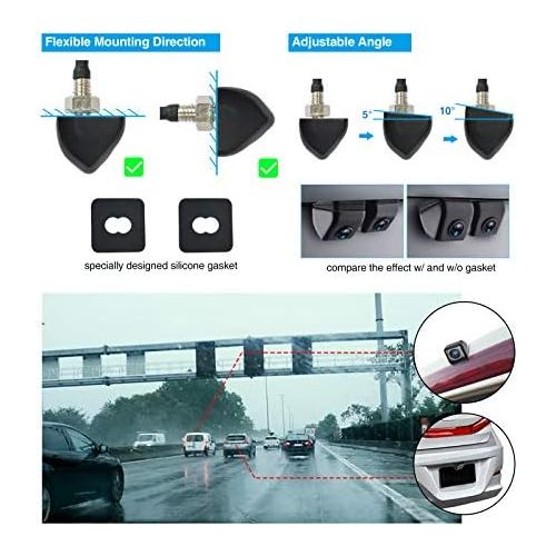  PARKVISION Rearview Camera, Flexible Mounting Position Allows Car Rear View Camera With Inverted Image Vertical And Parking Line Optional [PAL 120]