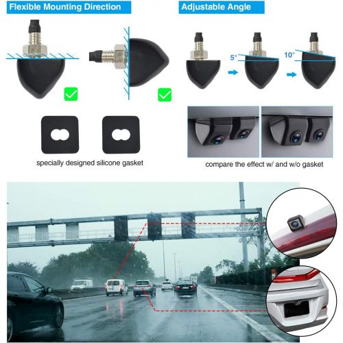  PARKVISION Rearview Camera, Flexible Mounting Position Allows Car Rear View Camera With Inverted Image Vertical And Parking Line Optional [PAL 120]