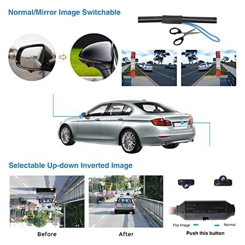  PARKVISION Side camera Sticky Style installation with multiple positions, rear view camera with rotating lens and up down flip image function