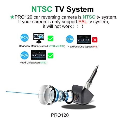  PARKVISION Rear View Camera, One Button Operation to Switch the Image, Flexible Camera Mounting