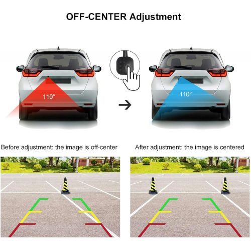  PARKVISION Rear View Camera, One Button Operation to Switch the Image, Flexible Camera Mounting