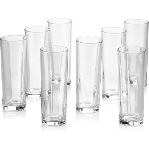  [아마존베스트]PARNOO Set of 8 Highball Glasses, Cocktail Highball Glasses, Tall Drinking Glasses for Water, Juice, Cocktails, Beer and More, Elegant Bar Glasses, Italian Highball Glasses, 10 oz Highbal