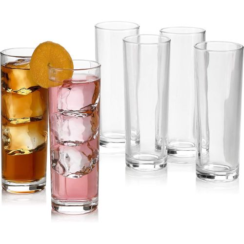  [아마존베스트]PARNOO Set of 8 Highball Glasses, Cocktail Highball Glasses, Tall Drinking Glasses for Water, Juice, Cocktails, Beer and More, Elegant Bar Glasses, Italian Highball Glasses, 10 oz Highbal