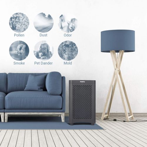  [아마존핫딜][아마존 핫딜] PARTU Air Purifier True HEPA Filter for Living Room Large Home Allergies and Pets Hair, Smokers, Quiet in Bedroom, Air Cleaner for Dust, Pollen, Pet Dander, Mold, Safe Locker&Timer