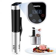 [아마존핫딜]PARTU Sous Vide Garer-Sous Vide Stick Schwarz Immersion Zirkulator mit Genaue Temperatur LCD Touch-Display, Trockenlaufschutz und exakte Temperatureinstellung, 800-1200W