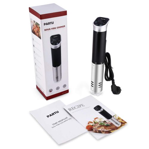  [아마존 핫딜]  [아마존핫딜]PARTU Sous Vide Garer-Sous Vide Stick Schwarz Immersion Zirkulator mit Genaue Temperatur LCD Touch-Display, Trockenlaufschutz und exakte Temperatureinstellung, 800-1200W