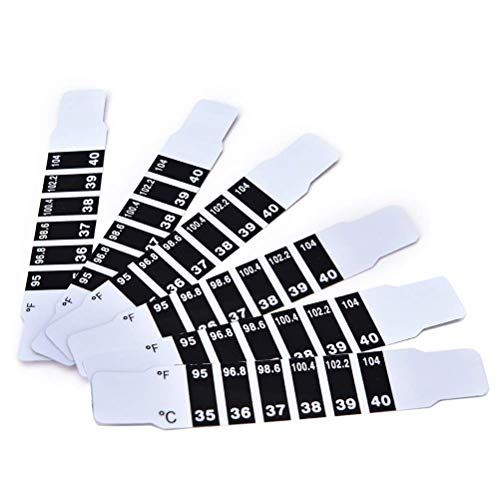  [아마존베스트]PASNOWFU Instant Read Forehead Temperature Thermometer Strips,Reusable Fever Thermometer Strip,Adhesive Checking Thermometer Strip of Children/Infants/Adults/Elderly People(6pcs)