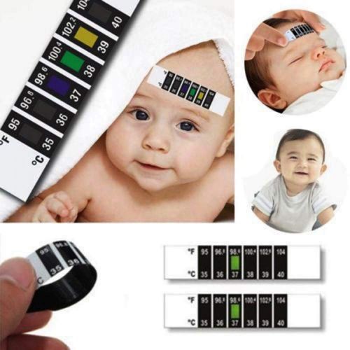  [아마존베스트]PASNOWFU Instant Read Forehead Temperature Thermometer Strips,Reusable Fever Thermometer Strip,Adhesive Checking Thermometer Strip of Children/Infants/Adults/Elderly People(6pcs)