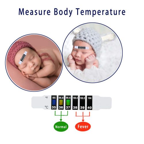  [아마존베스트]PASNOWFU Instant Read Forehead Temperature Thermometer Strips,Reusable Fever Thermometer Strip,Adhesive Checking Thermometer Strip of Children/Infants/Adults/Elderly People(6pcs)