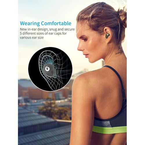  [아마존 핫딜]  [아마존핫딜]PASONOMI Bluetooth Earbuds Wireless Headphones Bluetooth Headset Wireless Earphones IPX7 Waterproof Bluetooth 5.0 Stereo Hi-Fi Sound with 2200mA Charging Case [2019 Version] (Black