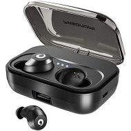 [아마존베스트]PASONOMI Bluetooth Earbuds Wireless Headphones Bluetooth Headset Wireless Earphones IPX7 Waterproof Bluetooth 5.0 Stereo Hi-Fi Sound with 2200mA Charging Case [2019 Version] (Black