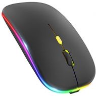 [아마존베스트]Pasonomi Wireless Rechargeable LED PC Mouse, Quiet Wireless Mouse, Laptop Mouse with a USB Receiver Type C