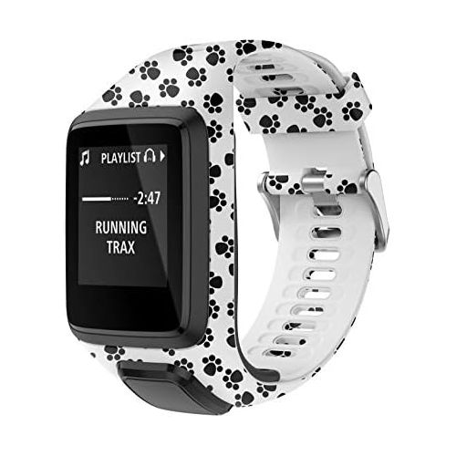  [아마존베스트]PATROHOO Bands for Tomtom Runner 2/3 Strap,Compatible with Spark 3/Golfer2/Adventurer,Rubber Replacement Band for Screen Protector-GPS Smart Watch Accessories.