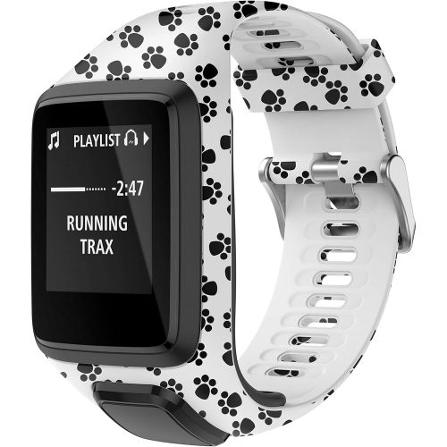  [아마존베스트]PATROHOO Bands for Tomtom Runner 2/3 Strap,Compatible with Spark 3/Golfer2/Adventurer,Rubber Replacement Band for Screen Protector-GPS Smart Watch Accessories.