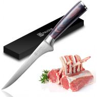 Boning Knife - PAUDIN Super Sharp Fillet Knife 6 Inch German High Carbon Stainless Steel Flexible Kitchen Knife for Meat Fish Poultry Chicken with Ergonomic Handle