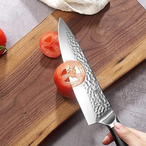  [아마존베스트]PAUDIN Chef Knife, Ultra Sharp Professional Chefs Knife, 8 Inch German High Carbon Stainless Steel Forged Blade Kitchen Knife with Ergonomic Full Tang ABS Handle, Cooking Knife for