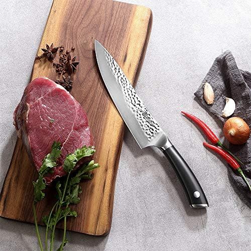  [아마존베스트]PAUDIN Chef Knife, Ultra Sharp Professional Chefs Knife, 8 Inch German High Carbon Stainless Steel Forged Blade Kitchen Knife with Ergonomic Full Tang ABS Handle, Cooking Knife for