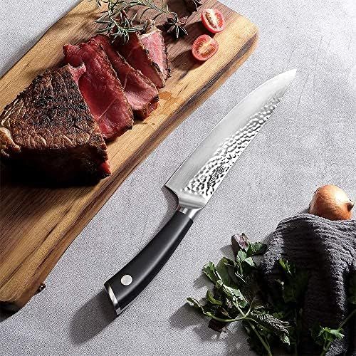  [아마존베스트]PAUDIN Chef Knife, Ultra Sharp Professional Chefs Knife, 8 Inch German High Carbon Stainless Steel Forged Blade Kitchen Knife with Ergonomic Full Tang ABS Handle, Cooking Knife for