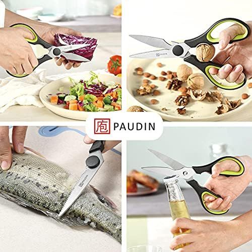  [아마존베스트]PAUDIN Kitchen Shears, All Purpose Heavy Duty Kitchen Scissors Premium Stainless Steel Ultra Sharp Come Apart Food Shears for Cutting Chicken, Fish, Vegetables, Herbs, BBQ, Black G