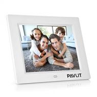 PAVLIT 8 Inch IPS Digital Photo Frame, HD 1080P Digital Picture Frame USB/SD/MMC with Clock & Calender Function, Motion Sensor, Remote Control