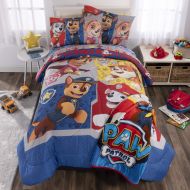 PAW Nickelodeon Paw Patrol Super Soft Kids Bedding Set, 6 Piece Full Size, Includes Blue Logo-Throw