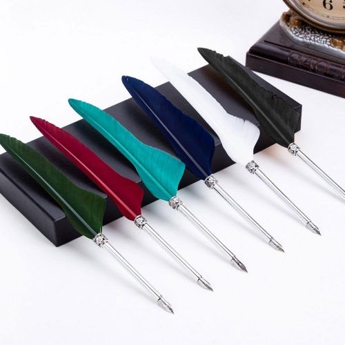  [아마존 핫딜]  [아마존핫딜]PAWACA Pawaca Quill Pen,Natural Handcrafted Luxury Quill Pen and Ink Set,Antique Dip Feather Pen Set Calligraphy Pen Set Writing Quill Ink Dip Pen with Notebook Ink Pen Holder,Gift Set.