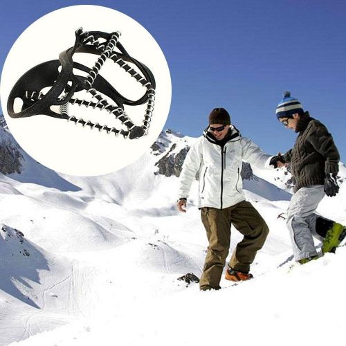  [아마존베스트]Pawaca 1 Pair Universal Size Walk Traction Cleats for Walking on Snow and Ice, Anti-Slip Ice Grips Traction Cleats Grippers Spikes Crampons for Walking, Jogging, Hiking on Ice Slip