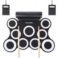 [아마존핫딜][아마존 핫딜] PAXCESS 9 Pads Electronic Drum Set, Electric Drum Set with Headphone Jack, Built in Speaker and Battery, Drum Stick, Foot Pedals, Best Gift for Christmas Holiday Birthday