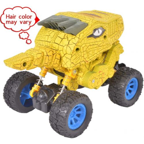  [아마존베스트]Dinosaur Monster Truck Toys,Graffiti Die-cast Pull Back Car Toys with Spring & Big Rubber Tires,Toddler Kids Vehicle for Aged 3 and Above Boys & Girls Gift